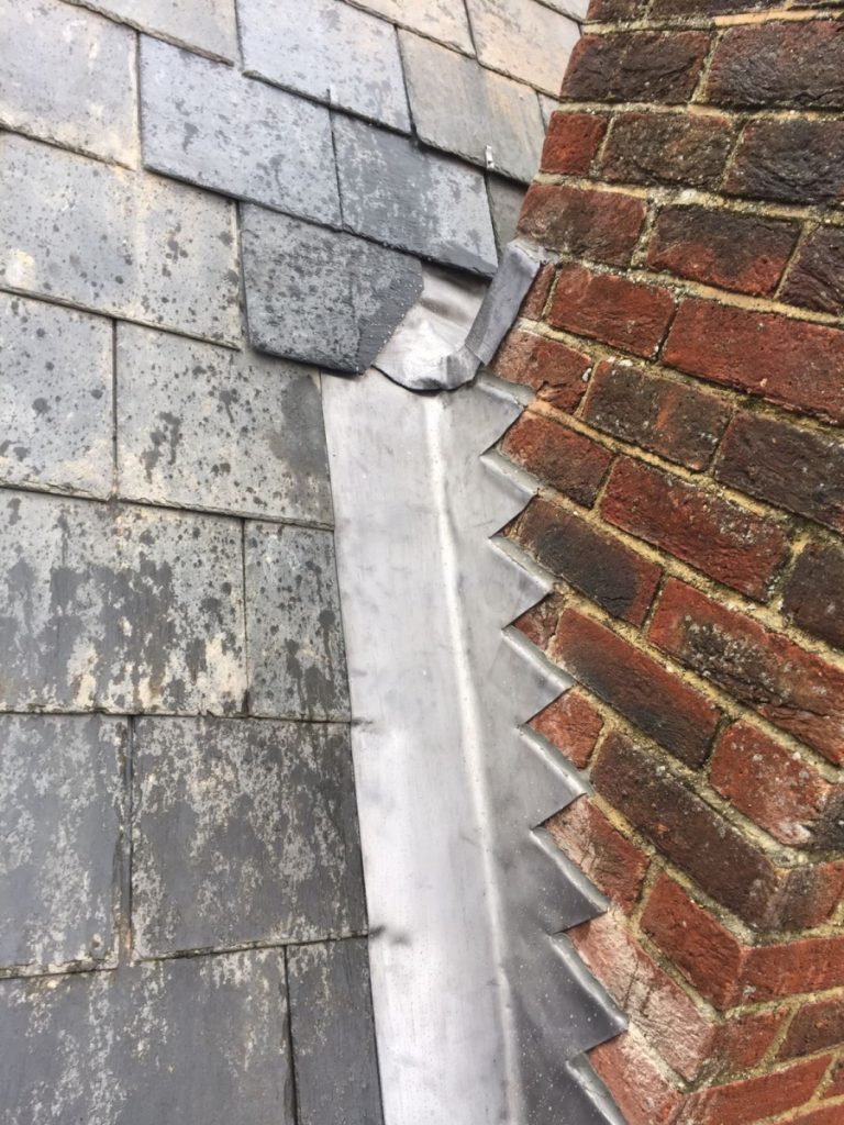 Lead work repairs to a roof in Swindon, Wiltshire.